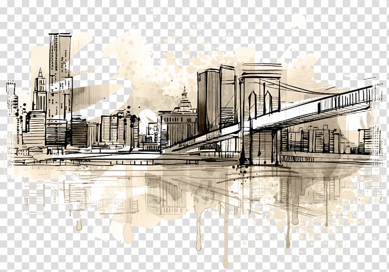 Manhattan , Gray painted Manhattan city transparent background PNG clipart