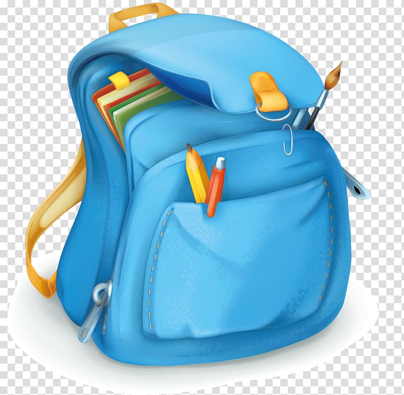 blue backpack , Poster Euclidean , Backpack decoration material transparent background PNG clipart