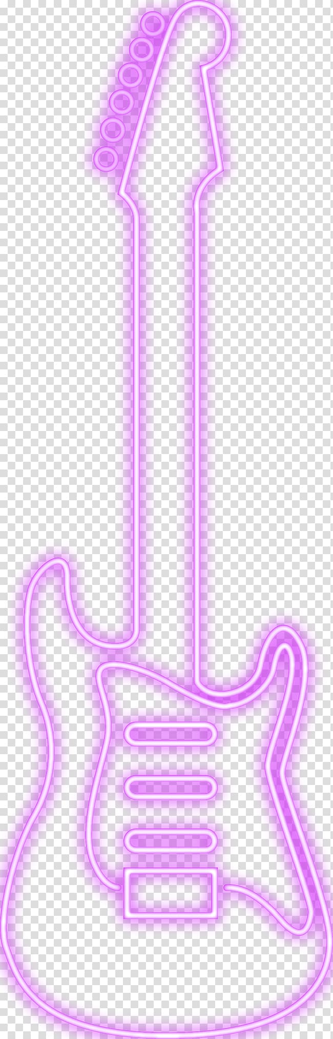 neon guitar music transparent background PNG clipart