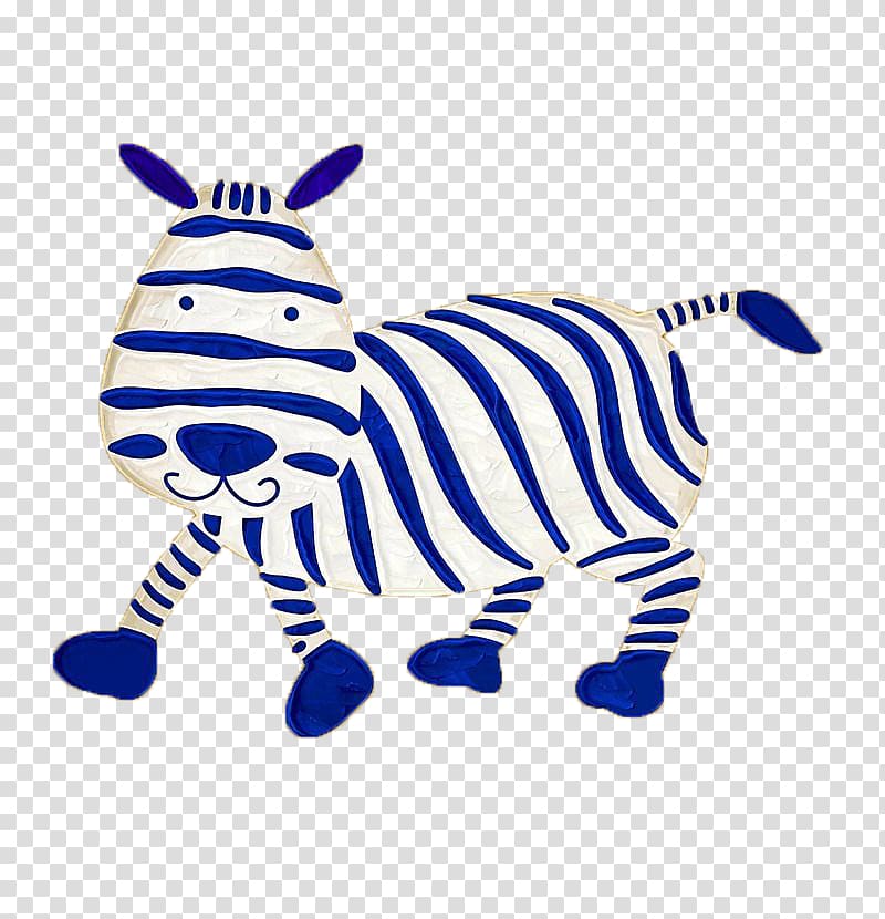 Zebra , Creative hand-painted cartoon zebra transparent background PNG clipart