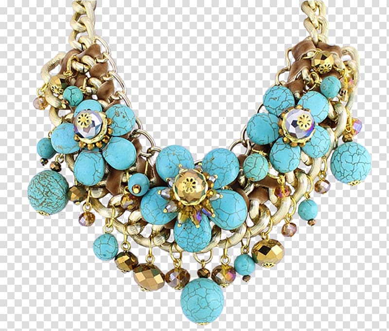 Turquoise Necklace Earring Jewellery Charms & Pendants, necklace transparent background PNG clipart