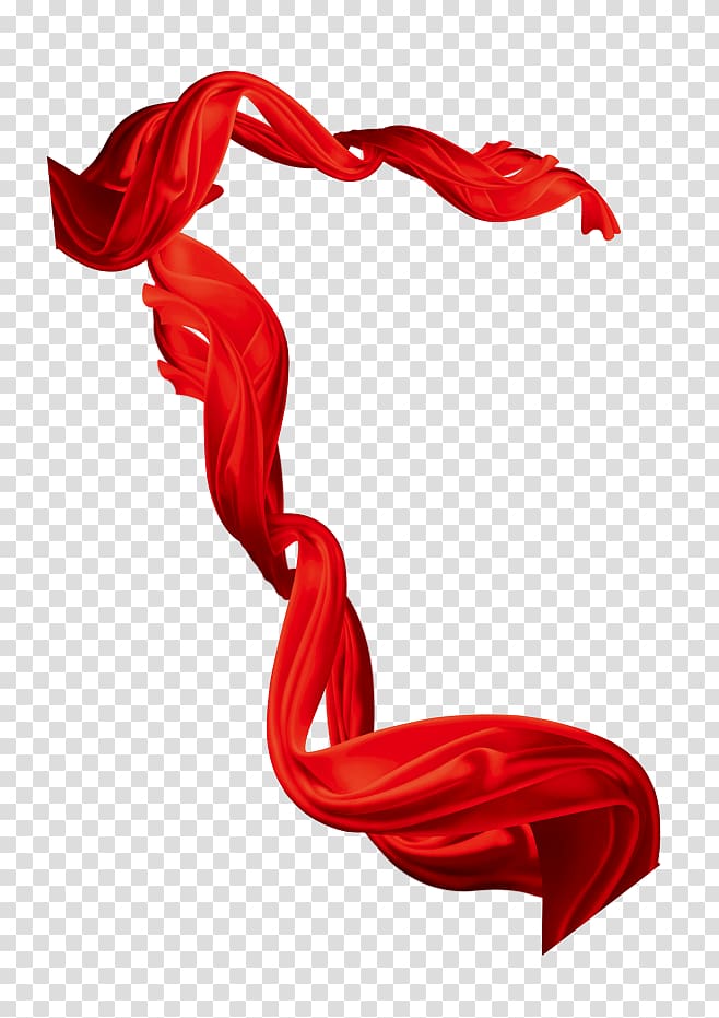 Red Silk Ribbon transparent background PNG cliparts free download