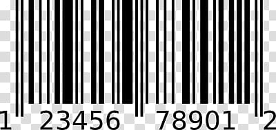 Barcode UPC A transparent background PNG clipart