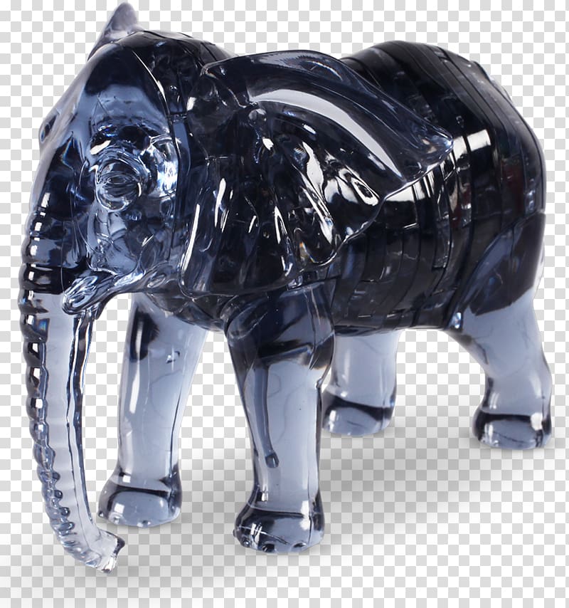 Elephantidae Jigsaw Puzzles Three-dimensional space Crystal, 3D Elephant transparent background PNG clipart