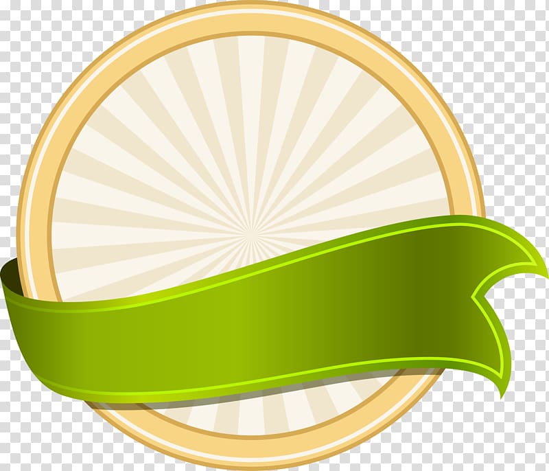 Ribbon Circle, Yellow circle ribbon transparent background PNG clipart