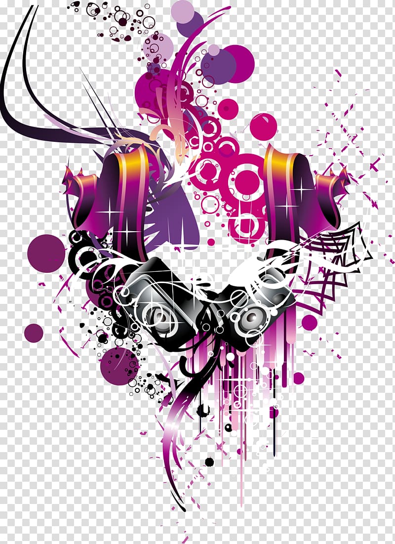 pink and multicolored , Graphic design Illustration, non-mainstream music graffiti transparent background PNG clipart