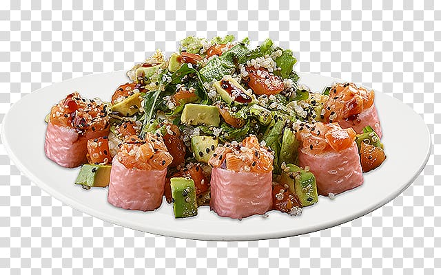 Salad Smoked salmon Sushi Vegetarian cuisine Pasta, Garden Salad transparent background PNG clipart