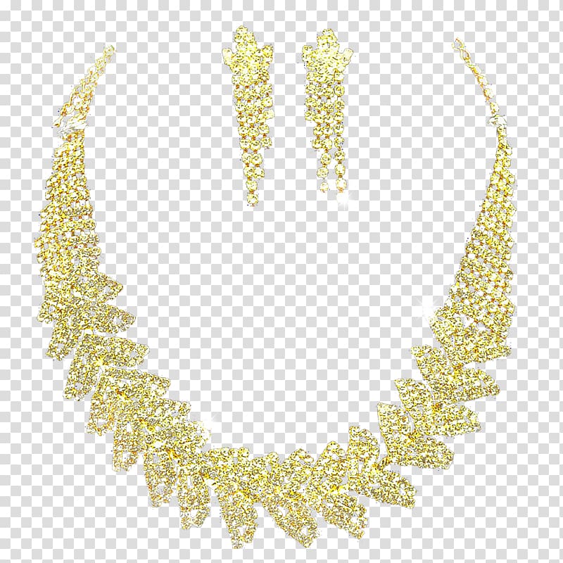 Earring Necklace Jewellery, Gold Jewellery transparent background PNG clipart