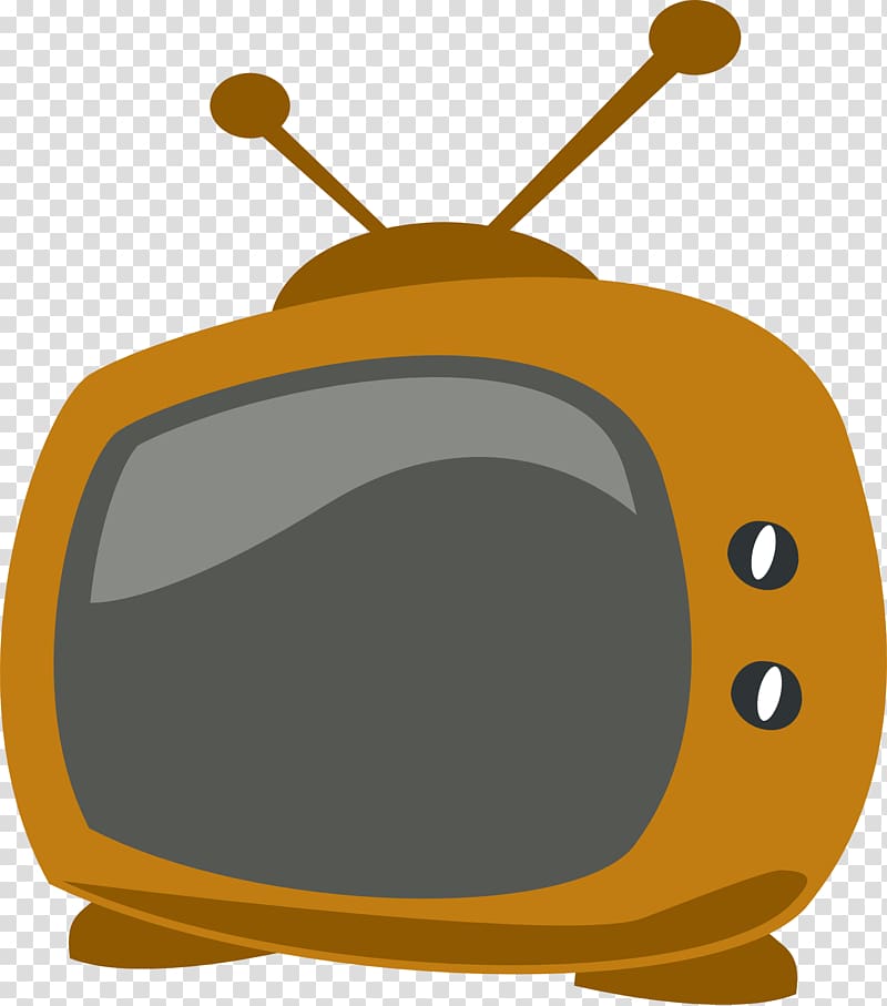 Television Cartoon , Brown Antenna TV transparent background PNG clipart