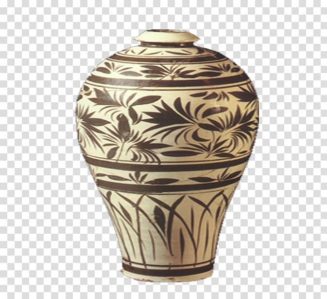 Ceramic Porcelain Pottery Vase, Retro canopic jars transparent background PNG clipart