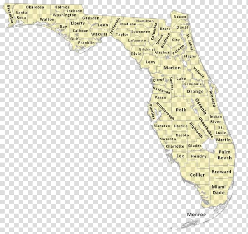 Bay County, Florida Martin County Pinellas County Seminole County, Florida Alachua County, Florida, map transparent background PNG clipart