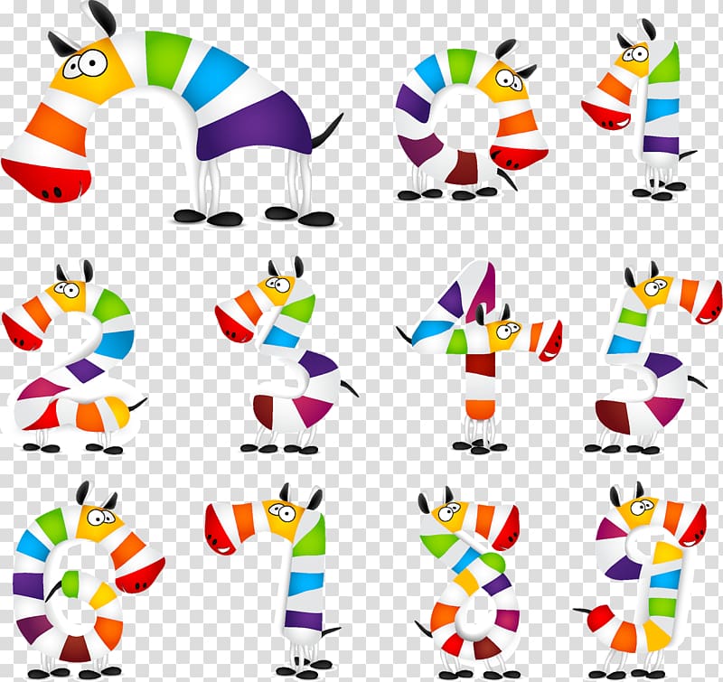 Numerical digit , zebra transparent background PNG clipart