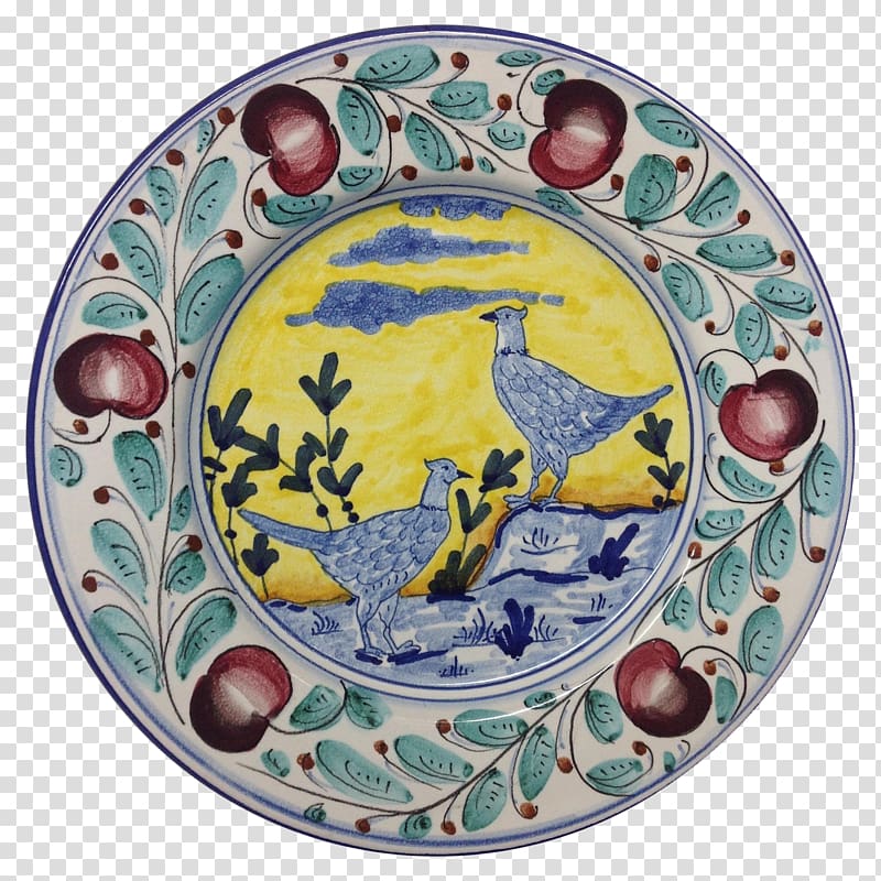 Plate Ceramic Platter Blue and white pottery Tableware, hand-painted pomegranate transparent background PNG clipart