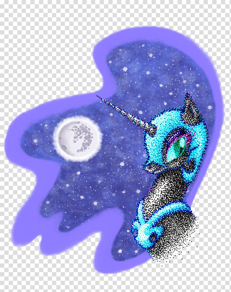 Princess Luna Moon Purple Turquoise , moon transparent background PNG clipart