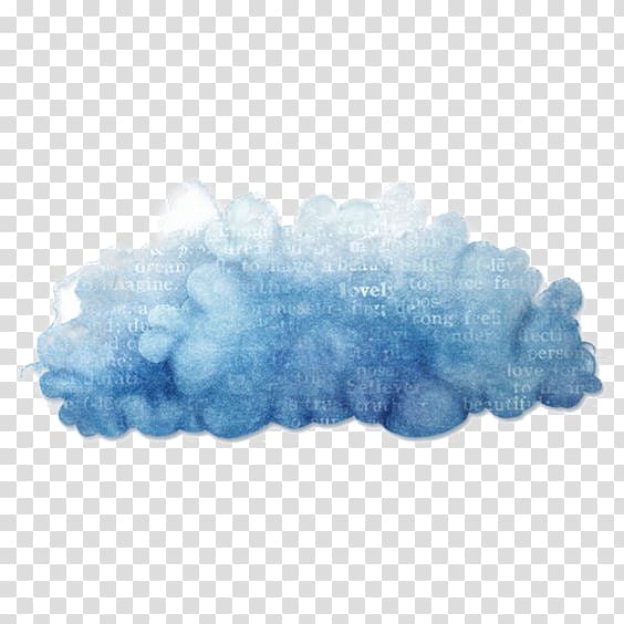 Illustration, Blue clouds transparent background PNG clipart