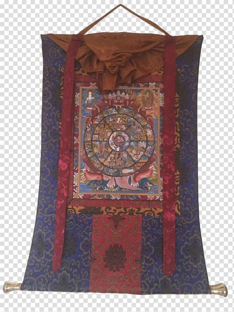Thangka Tibetan Buddhism Prayer flag Bhavacakra, hand-painted man avatar transparent background PNG clipart