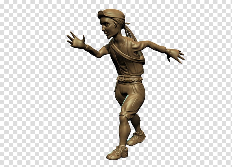 Bronze sculpture Statue Figurine, courier transparent background PNG clipart