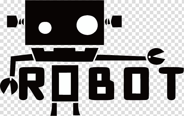 black robot , Robotics Logo, Robot LOGO transparent background PNG clipart
