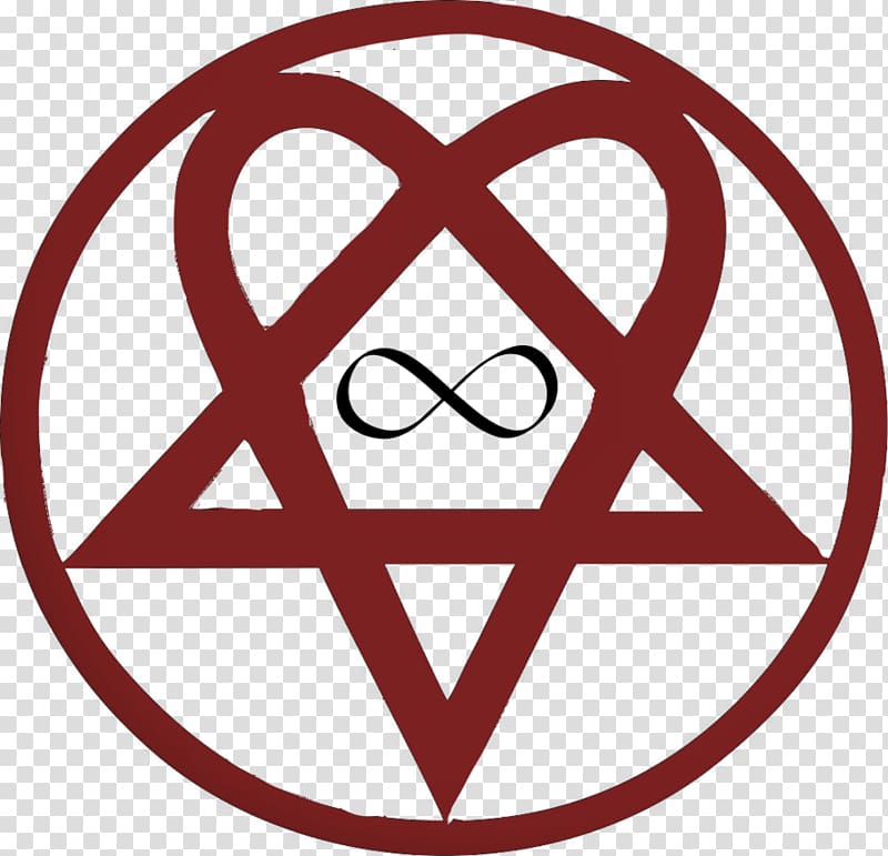 Heartagram Tattoo HIM Logo, Metal Heart transparent background PNG clipart