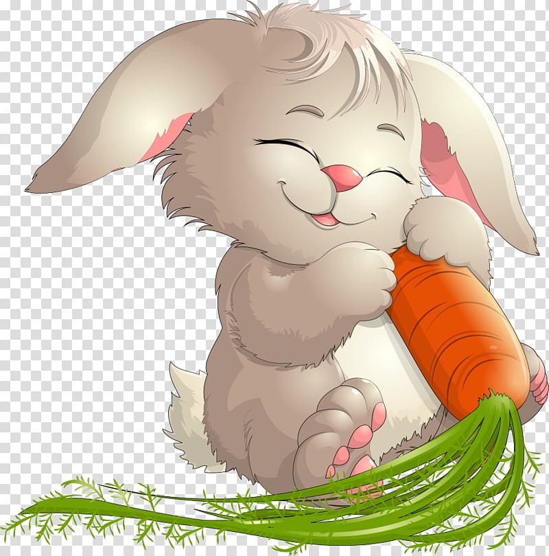 Easter Bunny Hare Rabbit Illustration, Bunnies transparent background PNG clipart