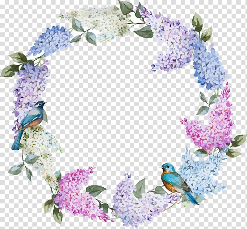 White Petaled Flower Wreath Illustration Romantic Flower Circle Transparent Background Png Clipart Hiclipart