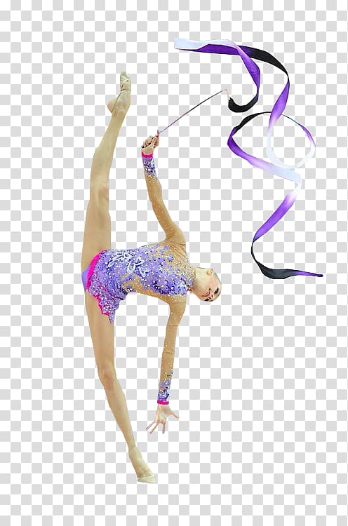 Artistic gymnastics Silhouette Split , gymnastics transparent