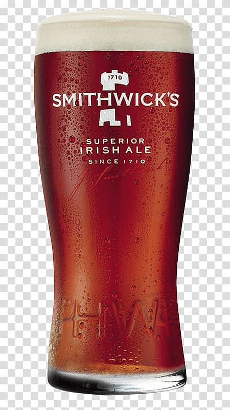 Beer Smithwick\'s Irish red ale Pint glass, Beer Drawing transparent background PNG clipart