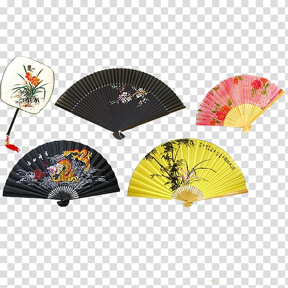 Paper Hand fan Chinoiserie, Chinese fan sub transparent background PNG clipart