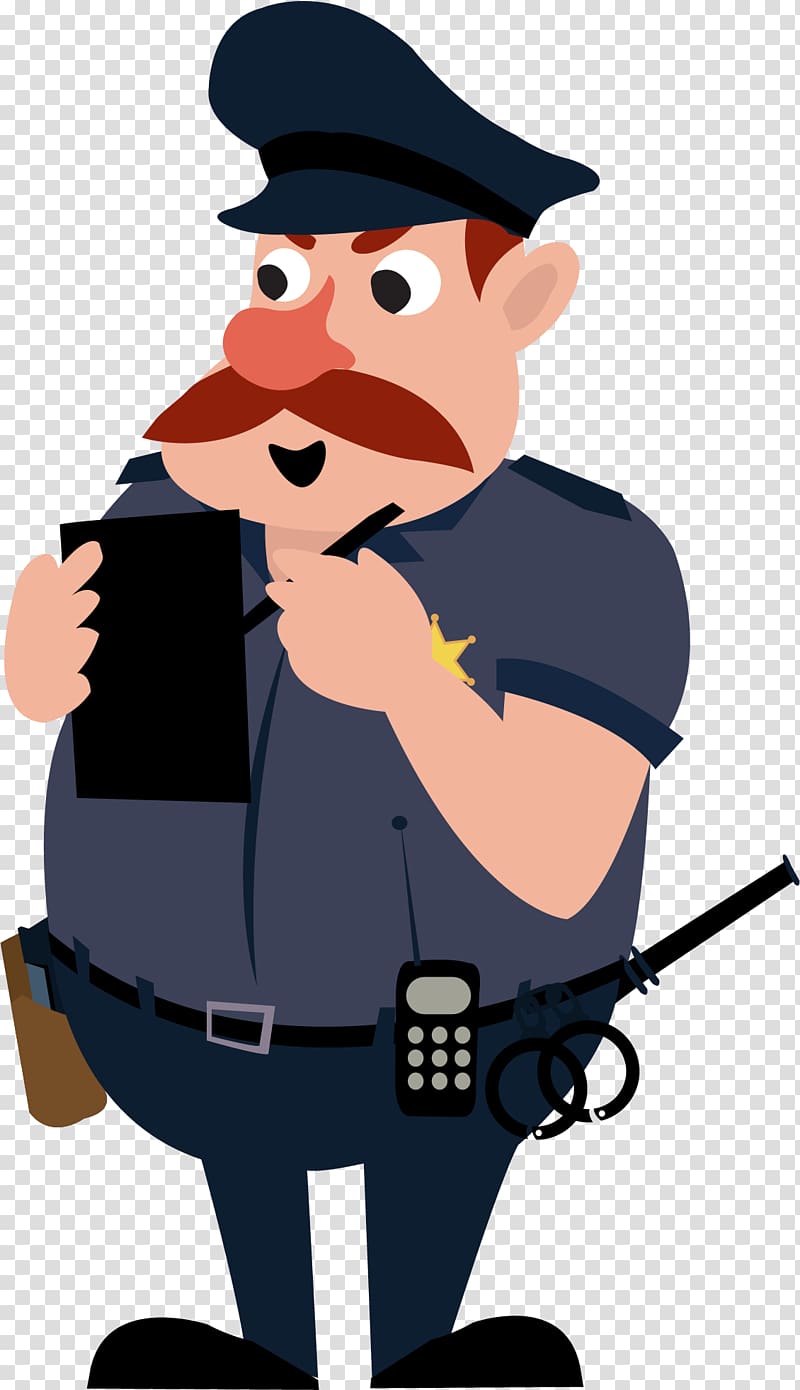 policeman illustration, Cartoon Art Museum Illustration, Cartoon small police transparent background PNG clipart