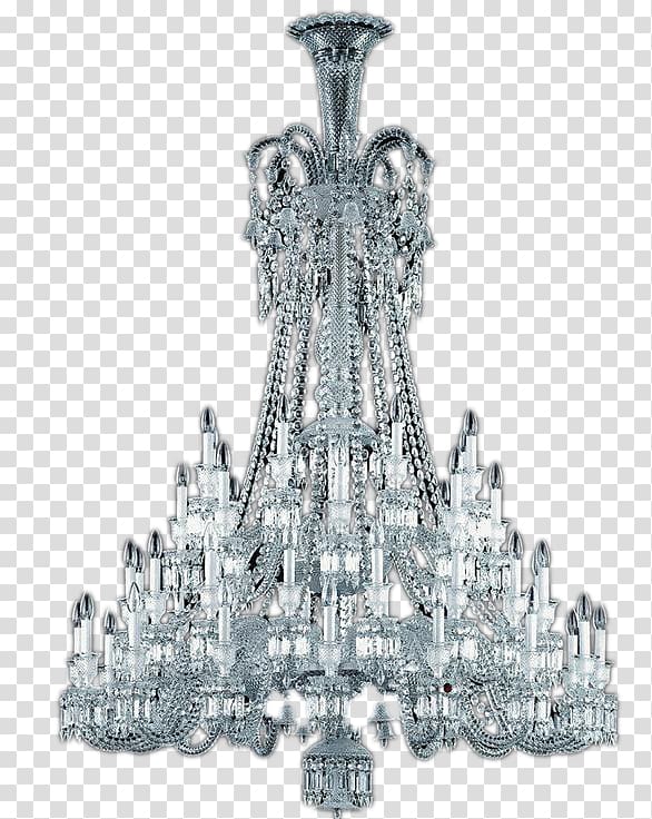 Chandelier Crystal Electric light Light fixture, Silver crystal lamp in kind promotion transparent background PNG clipart