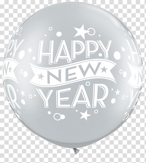Balloon New Year\'s Day New Year\'s Eve Party, sliver jubile year transparent background PNG clipart