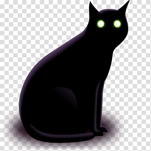 Black cat Computer Icons Kitten, Simple Black Cat transparent background PNG clipart