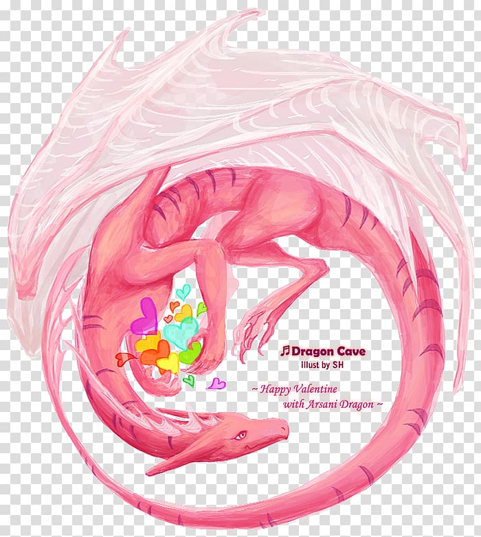 Cave Dragon Pink , cave transparent background PNG clipart