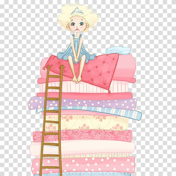 The Princess and the Pea Fairy tale Illustration, Pea Princess illustration transparent background PNG clipart