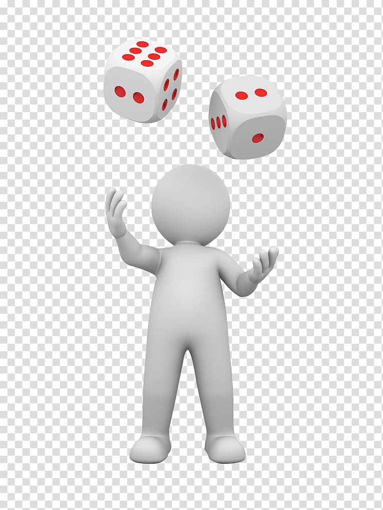 man and dice , 3D computer graphics Three-dimensional space Character, 3D villain transparent background PNG clipart