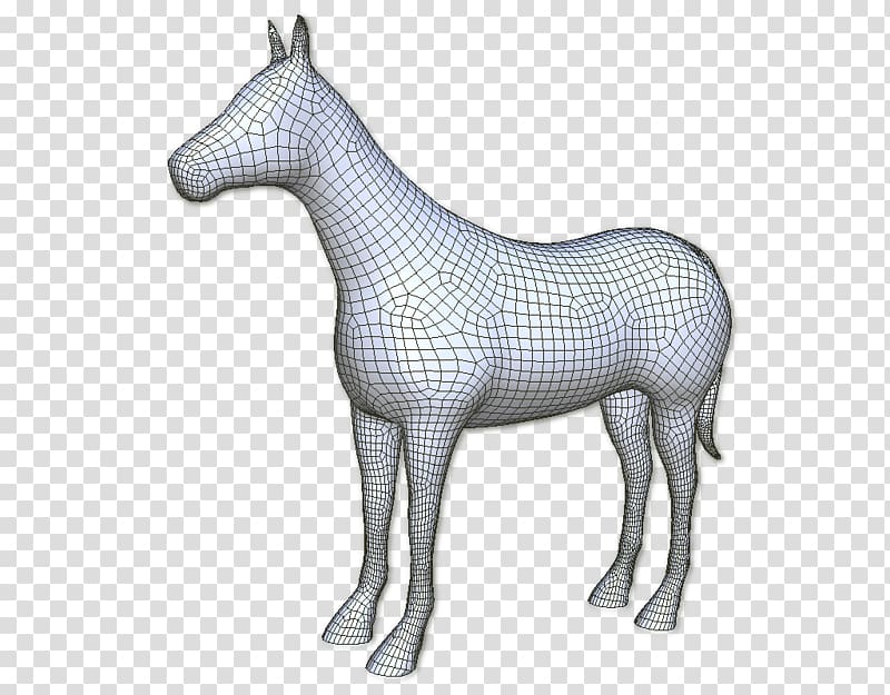 3D computer graphics Polygon mesh Mule Cinema 4D, horse transparent background PNG clipart