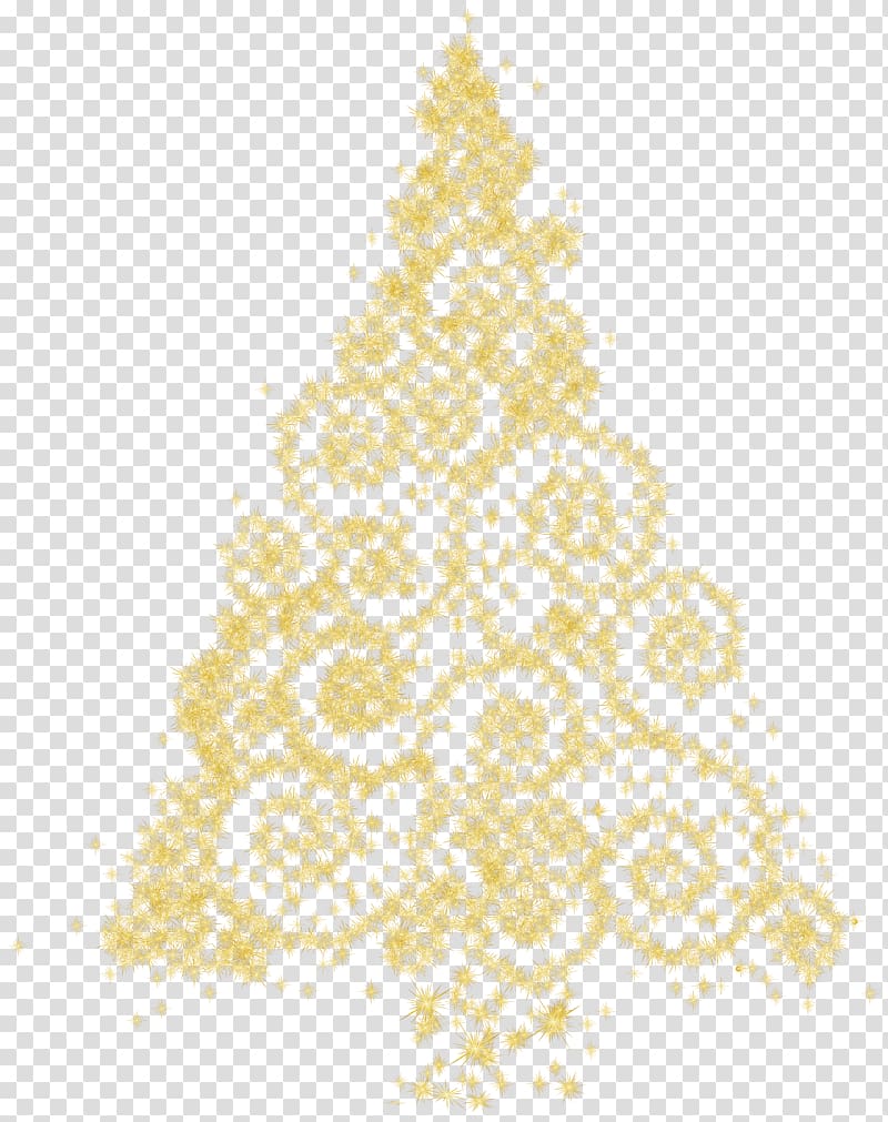 Christmas tree Christmas ornament , gold sparkle transparent background PNG clipart