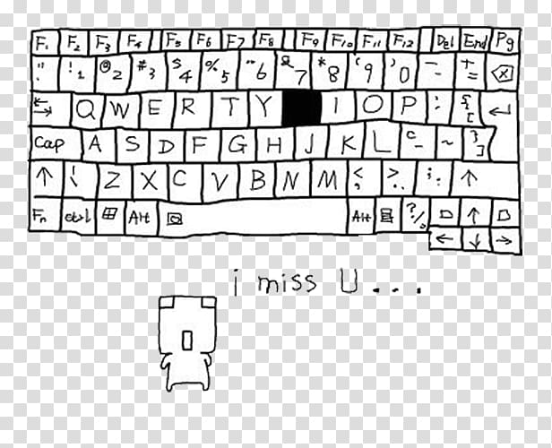 Computer keyboard Space bar, Creative keyboard imissyou transparent background PNG clipart