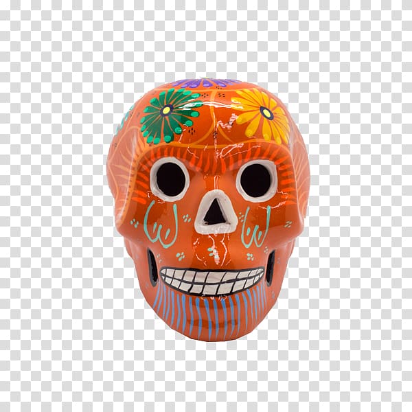 Skull Day of the Dead Mexican cuisine Ceramic Terracotta, mexican painted skull banner transparent background PNG clipart