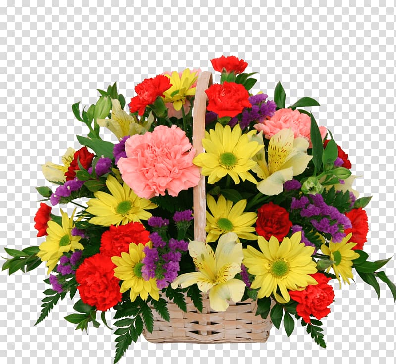 Food Gift Baskets Flower bouquet, a basket of flowers transparent background PNG clipart