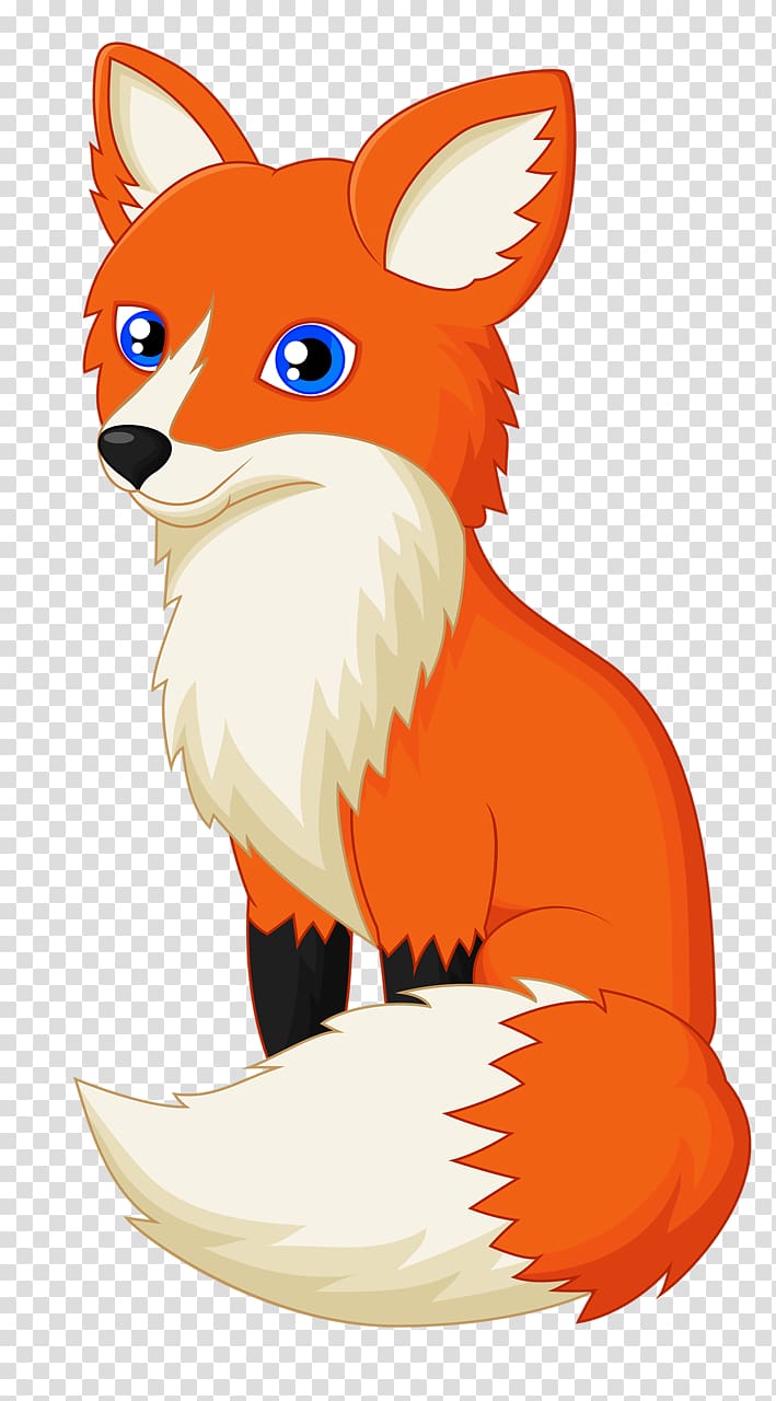 Drawing Red fox , fox transparent background PNG clipart
