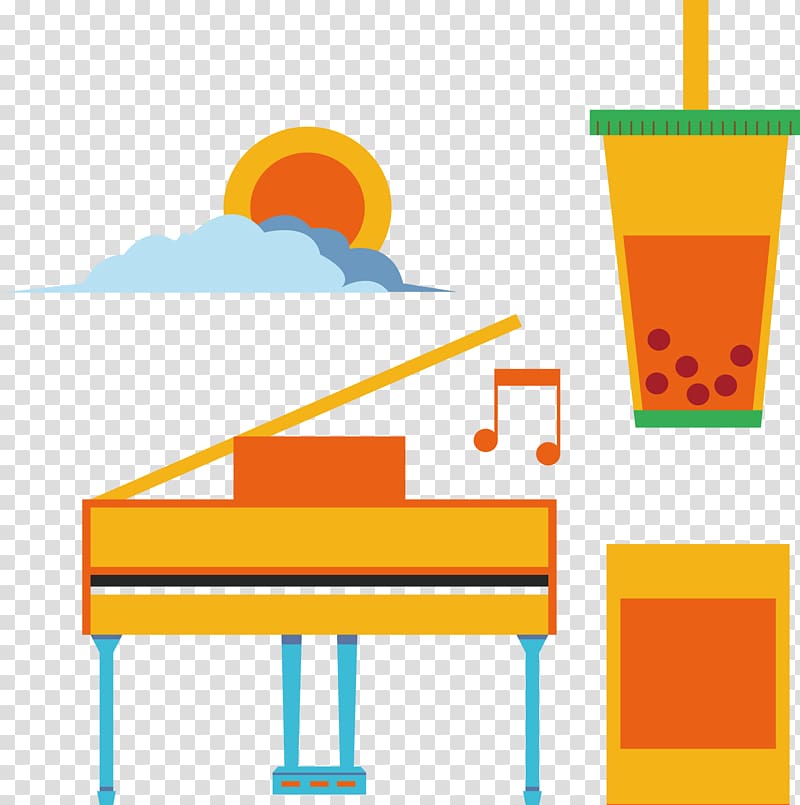 Piano Musical note, Piano sun tea transparent background PNG clipart
