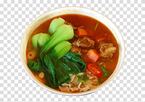 Beef noodle soup Bxfan rixeau Canh chua Kimchi-jjigae Curry Mee, Tomato vegetable noodles transparent background PNG clipart