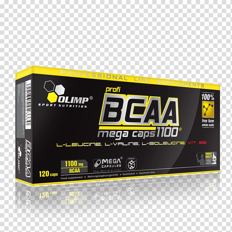 Olimp BCAA 1100 Mega Caps Olimp BCAA Mega Caps 120 Caps Branched-chain amino acid Nutrition, Bcaa transparent background PNG clipart