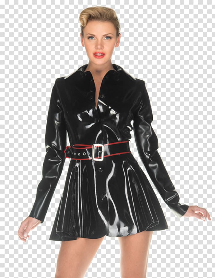 Overcoat Leather jacket Latex clothing Fashion, women's coats transparent background PNG clipart