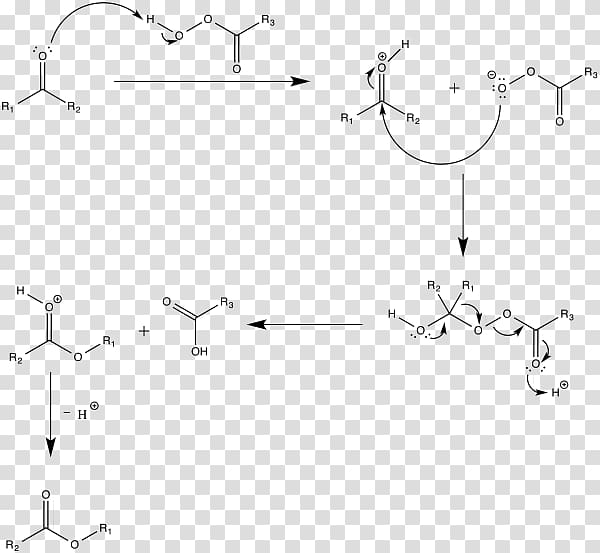 Baeyer–Villiger oxidation meta-Chloroperoxybenzoic acid Organic redox reaction Reaction mechanism, Reaction Mechanism transparent background PNG clipart