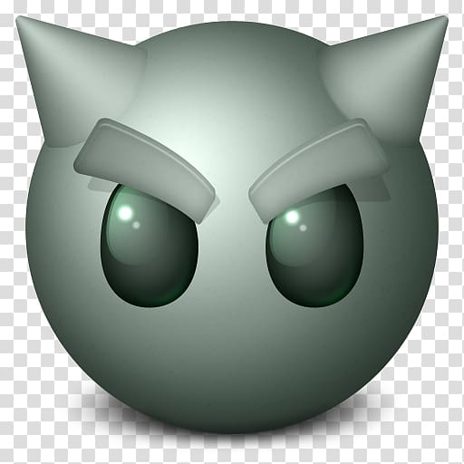 gray demon illustration, head snout green font, Fella transparent background PNG clipart