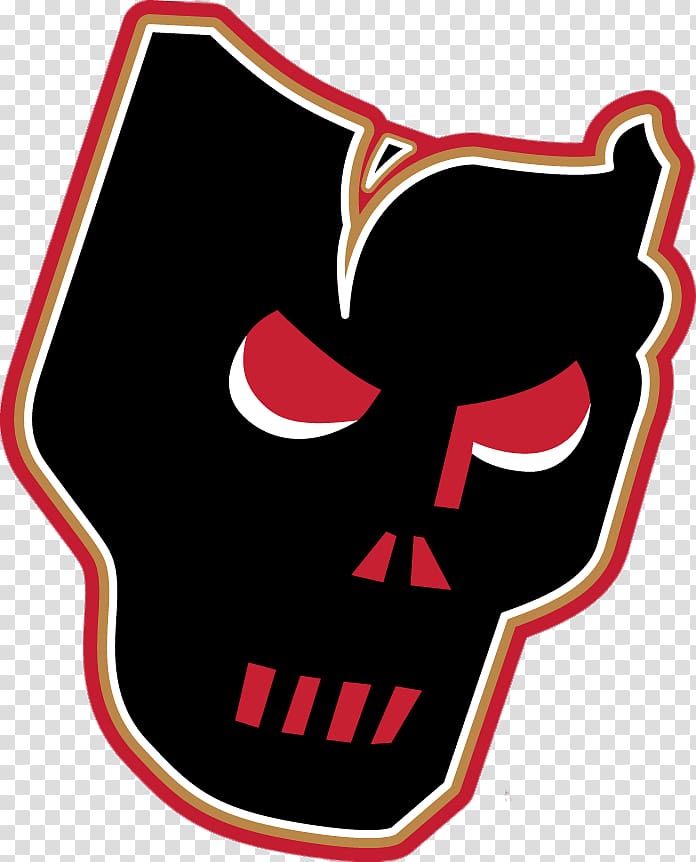black and red face illustration, Calgary Hitmen Black Mask transparent background PNG clipart