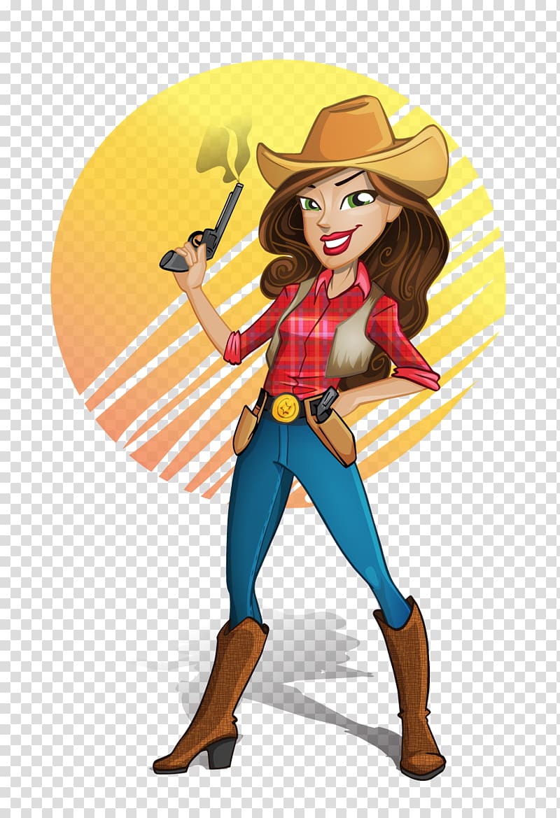 cowgirl holding revolver gun illustration, Jessie Cowboy Woman on top Cartoon, cowgirl transparent background PNG clipart