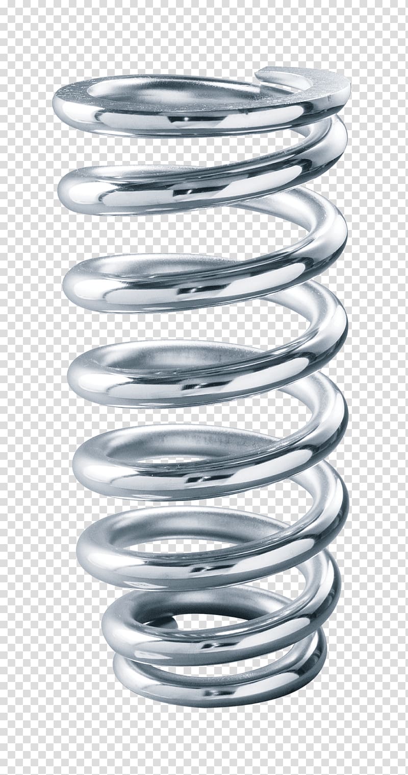 gray steel coil spring, Car Coil spring Powder coating Coilover, spring transparent background PNG clipart